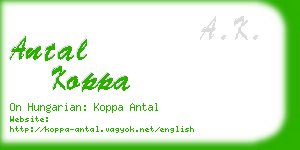 antal koppa business card